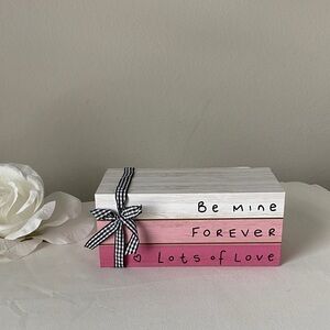 Pink and White Decorative Faux Book Set